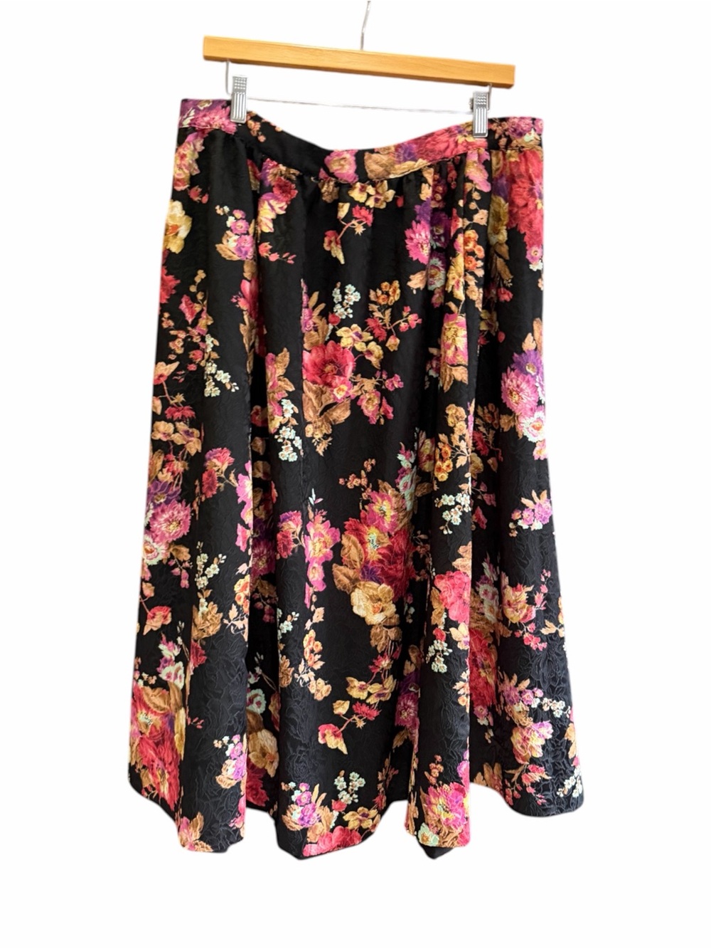 NWT MAEVE The Jacie Floral Jacquard Midi Skirt Black Anthropologie XL - Picture 4 of 15